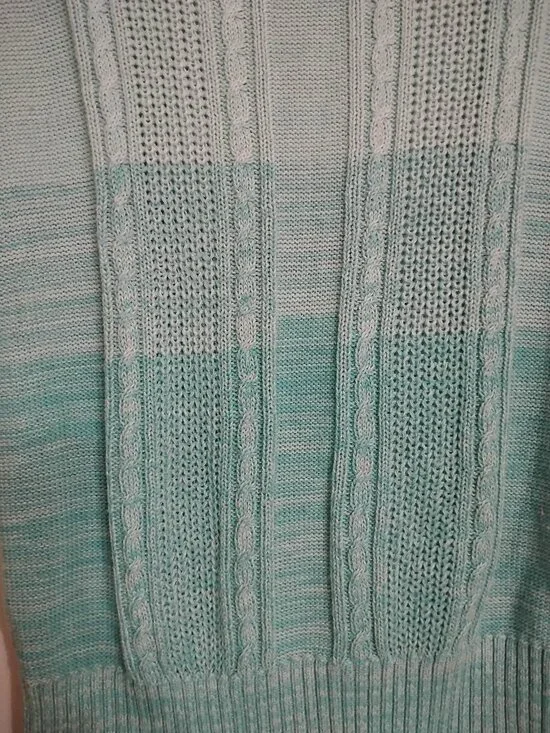 Forever 21 Cotton Blend Aqua Ombre Pullover Sweater - Picture 3 of 6